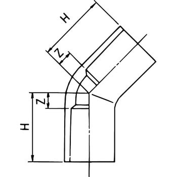 HI45°エルボ クボタケミックス(クボタシーアイ)