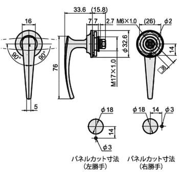 PH-3-2 笹型ハンドル 1個 ジョー・プリンス竹下 【通販サイトMonotaRO】