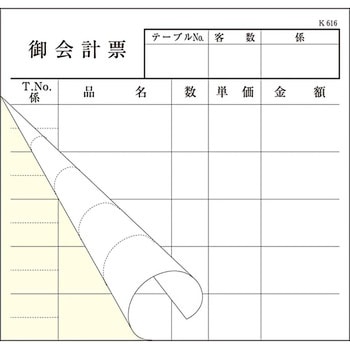 会計表 複写 ミシン5本 KSコピー印刷