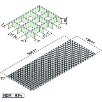 Frpグレーチング Fg8040 中部コーポレーション グレーチング 通販モノタロウ Fg8040