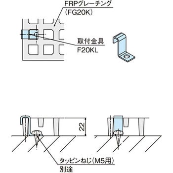 FRPグレーチング用取付金具 中部コーポレーション