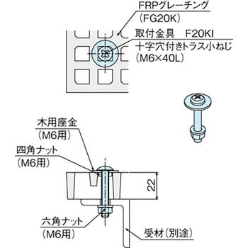 FRPグレーチング用取付金具 中部コーポレーション