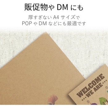 クラフト紙 マルチプリント 薄手 A4サイズ 50枚入 エレコム