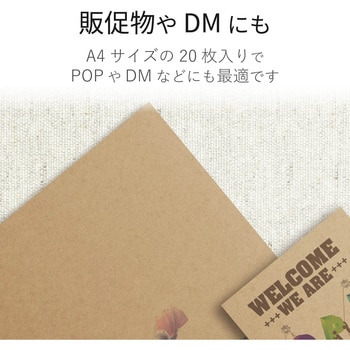 クラフト紙 マルチプリント 厚手 A4サイズ 20枚入 エレコム