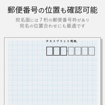 EJH-TEST はがき用紙 テストプリント用紙 両面方眼入り ポストカード