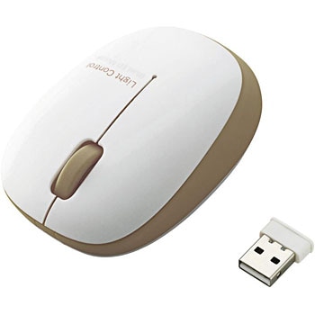 ワイヤレスマウス 無線 USB 3ボタン ブルーLED 軽量 小型 シンメトリーデザイン エレコム