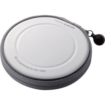 CD/DVDケース セミハード ファスナー付 12枚収納 エレコム
