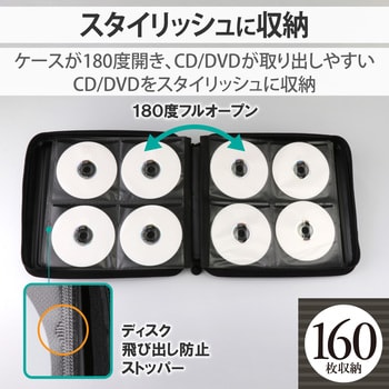 CCD-H320WH CD/DVDケース セミハード ファスナー付 24/52/96/160/320枚