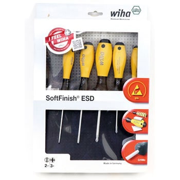 ソフトフィニッシュESD +&- ドライバーセット(5本組) Wiha(ビーハ/ノガ)