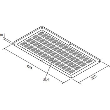 LN225W 軒裏換気口 Wタイプ 1個 BXカネシン 【通販サイトMonotaRO】