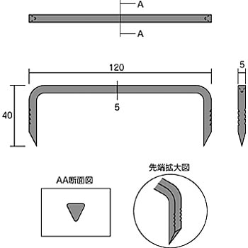 フラットかすがい タナカ