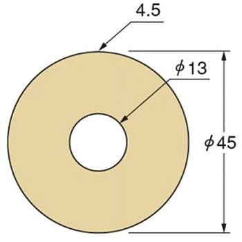 AA4445 丸座金 タナカ 厚さ4.5mm 1個 AA4445 - 【通販モノタロウ】