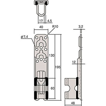 KHDⅢ-30・35(枠材用) 枠材用クリホールダウンⅢ KHDⅢ-30・35 1個