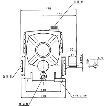 1段ウォーム減速機12型 ベルポニー