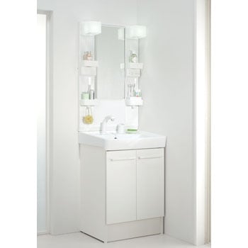 洗面化粧台 オフトシリーズ(間口600mm)シングルレバーシャワー/一面鏡