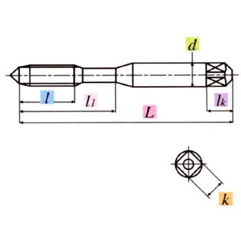 スパイラルタップ(メートルねじ用) SP ノンコーティング ねじの種類M 呼び寸法M16×2