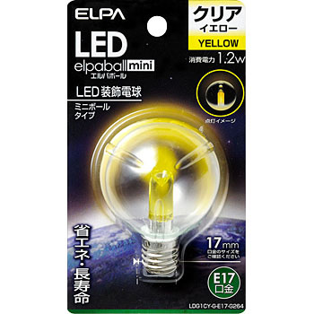 LDG1CY-G-E17-G264 LED�d��G50�` ELPA �~�j�{�[�� 01465275
