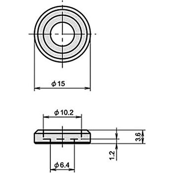 H-17A-SUS用座金10mm ステンレス丸棒取手用座金 1個 ジョー・プリンス