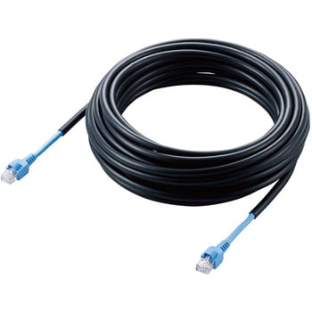 LD-VAPFR/BK10 LANケーブル CAT5E 屋外対応 つめ折れ防止カバー付 ブラック 1本 エレコム 【通販モノタロウ】