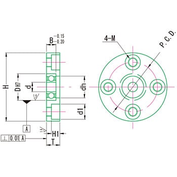 BCS-6007ZZ ベアリングホルダーセット直接取付タイプ丸型・ステンレス