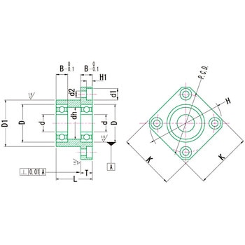 DSM-6206ZZ ベアリングホルダーセットインローダブル直接取付タイプ