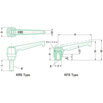ステンレスクランプレバー(めねじ) KFS MIYOSHI(小西製作所)