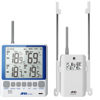 ワイヤレスマルチチャンネル温湿度計 A&D