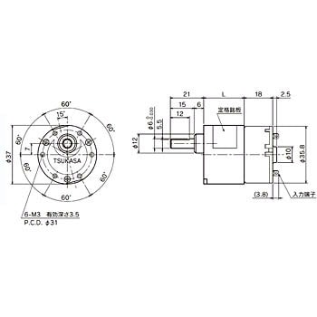 TG-301A-SG-300-HA，24V DCギヤドモータ TG-301A-SGタイプ 1台