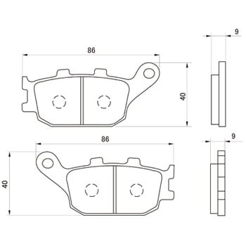 79802 ブレーキパッド(赤パッド) 1セット(2枚) DAYTONA(デイトナ) 【通販モノタロウ】