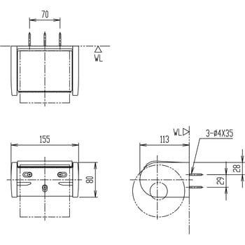 CF-AA23D ワンタッチ式紙巻器(プレノスシリーズ) 1個 LIXIL(INAX