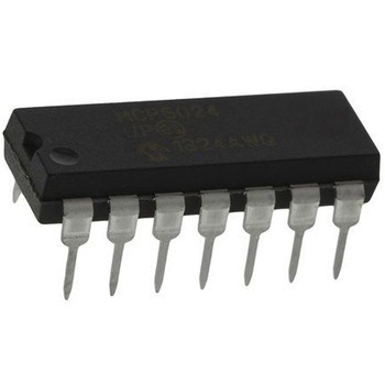 Microchip オペアンプ， スルーホール， 4回路， 単一電源， MCP6024-I/P MICROCHIP