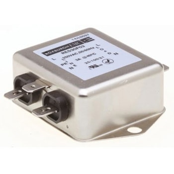 Roxburgh EMC RFIフィルタ 単相 3A シャーシーマウント 6.6nF 14 mH 0.52 mA 1MΩ Roxburgh EMC