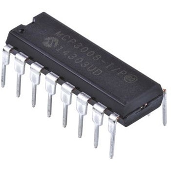 Microchip A/Dコンバータ， 10ビット， ADC数:8， 200ksps， MCP3008-I/P MICROCHIP