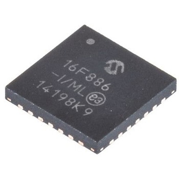Microchip マイコン， 28-Pin QFN PIC16F886-I/ML MICROCHIP