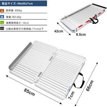 MR607X-2S 折りたたみ式アルミ製車椅子スロープ Ruedamann 全長660mm MR607X-2S - 【通販モノタロウ】