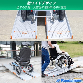 伸縮車椅子用スロープ 2本セット 段差解消 Ruedamann