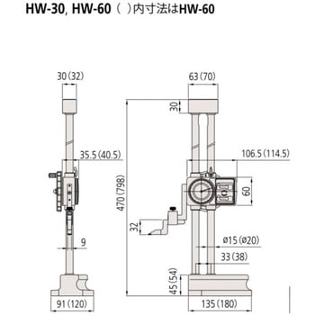 HW-30 直読ハイトゲージ 1台 ミツトヨ(Mitutoyo) 【通販サイトMonotaRO】