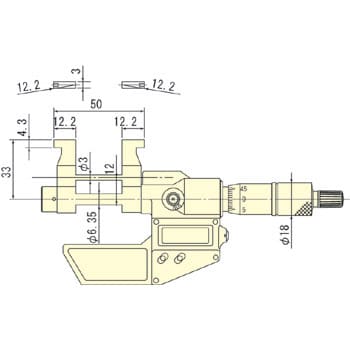 IMP-50DM 345シリーズ キャリパー形内側マイクロメータ 1台 ミツトヨ