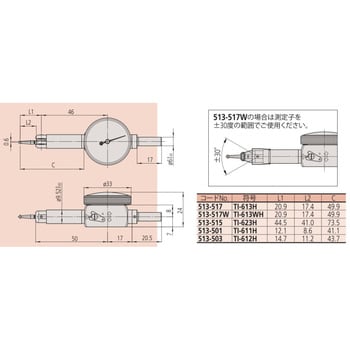 TI-623H ポケット形テストインジケータ (てこ式ダイヤルゲージ) TI 1台