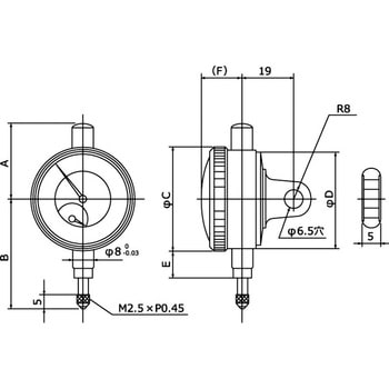 TM-35 小形ダイヤルゲージ 1台 テクロック 【通販サイトMonotaRO】