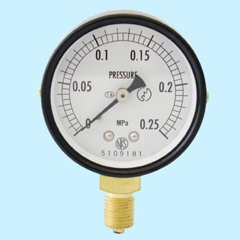 AA10-121-0.25MPa 普通形圧力計(A枠/立型)60Φ 長野計器 呼び AT 圧力レンジ 0～0.25MPa、接続ねじ G1/4B