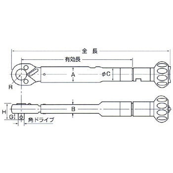 N280QLK(英語版校正証明書付) カノンプリセット形トルクレンチ 1セット