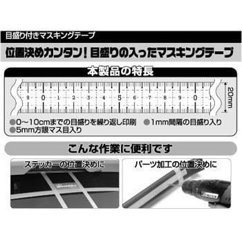 目盛り付きマスキングテープ エーモン工業 自動車用マスキングテープ 通販モノタロウ 1693