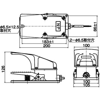 大型アルミフットスイッチ SFMシリーズ 国際電業