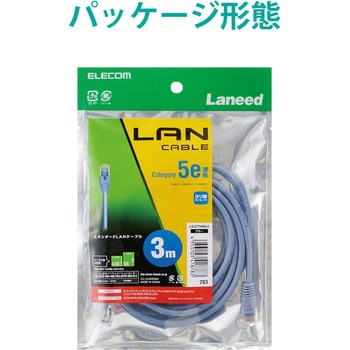 LANケーブル CAT5E準拠 より線 スリムコネクタ RoHS エレコム