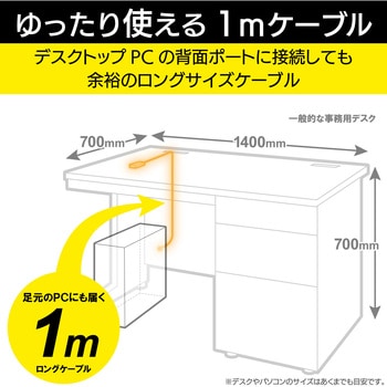 USBハブ 3.0 4ポート バスパワー セルフパワー ケーブル一体型 ケーブル長 1m ACアダプタ エレコム