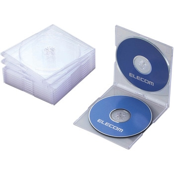 CD DVD ブルーレイケース 2枚収納 スリムプラケース ディスク収納 エレコム