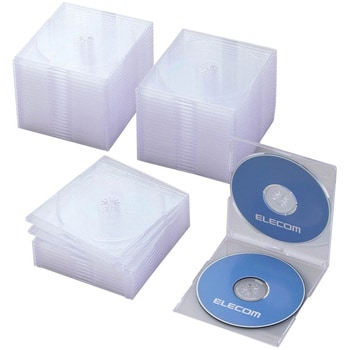 CD DVD ブルーレイケース 2枚収納 スリムプラケース ディスク収納