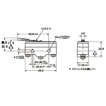 一般用基本スイッチ Z 基準形 omron(オムロン) マイクロスイッチ 一般用基本スイッチ Z 基準形 omron(オムロン) マイクロスイッチ