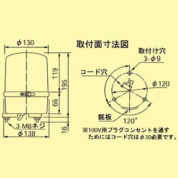 中型回転灯(パトライト)